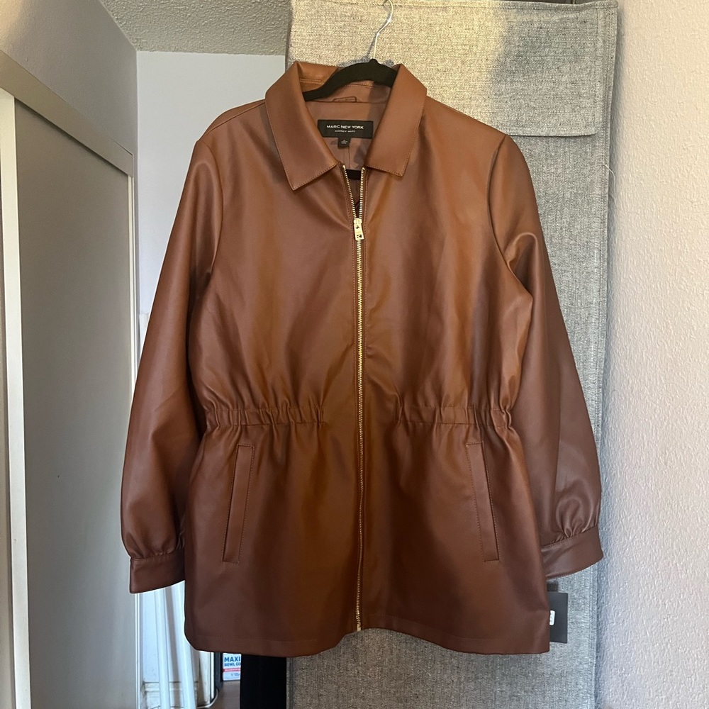 Marc New York faux leather jacked sz’m